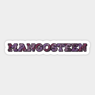 Mangosteen Fruit Name Sticker